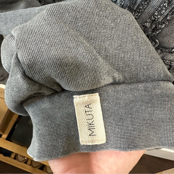 MIKUTA oversized grey black faded distressed sweatshirt - Picture 12 of 15